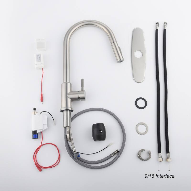 Touch Kitchen Faucet with Pull Down Sprayer Stainless Steel - spout Height:16.49 inches