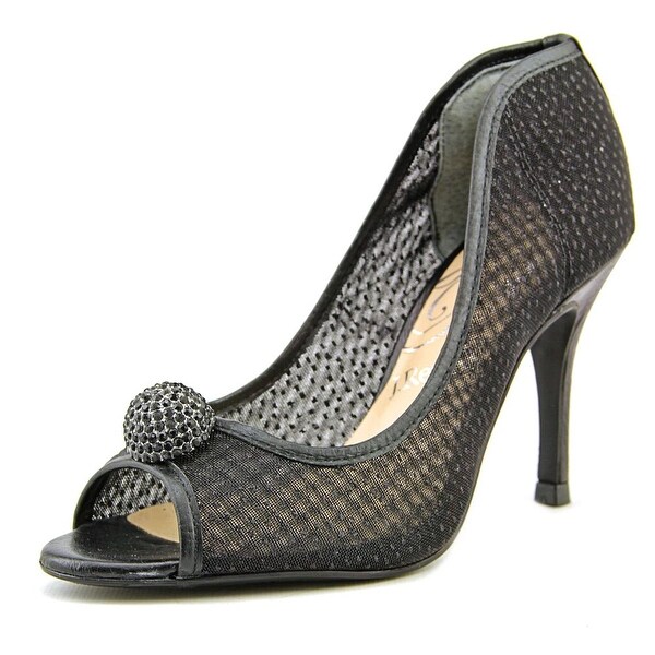 J. Renee Genette Women Peep-Toe Canvas Heels