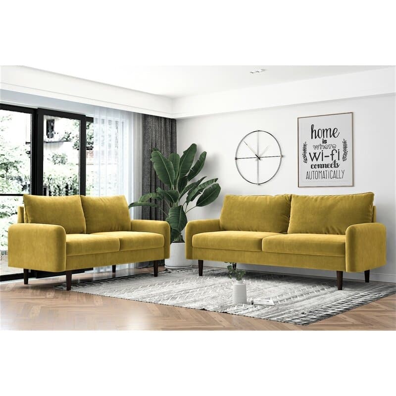 Greco 2 Piece Living Room Set - Yellow