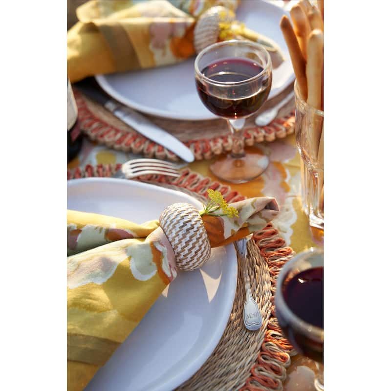 Couleur Nature Pumpkin Harvest Square Cotton Tablecloth