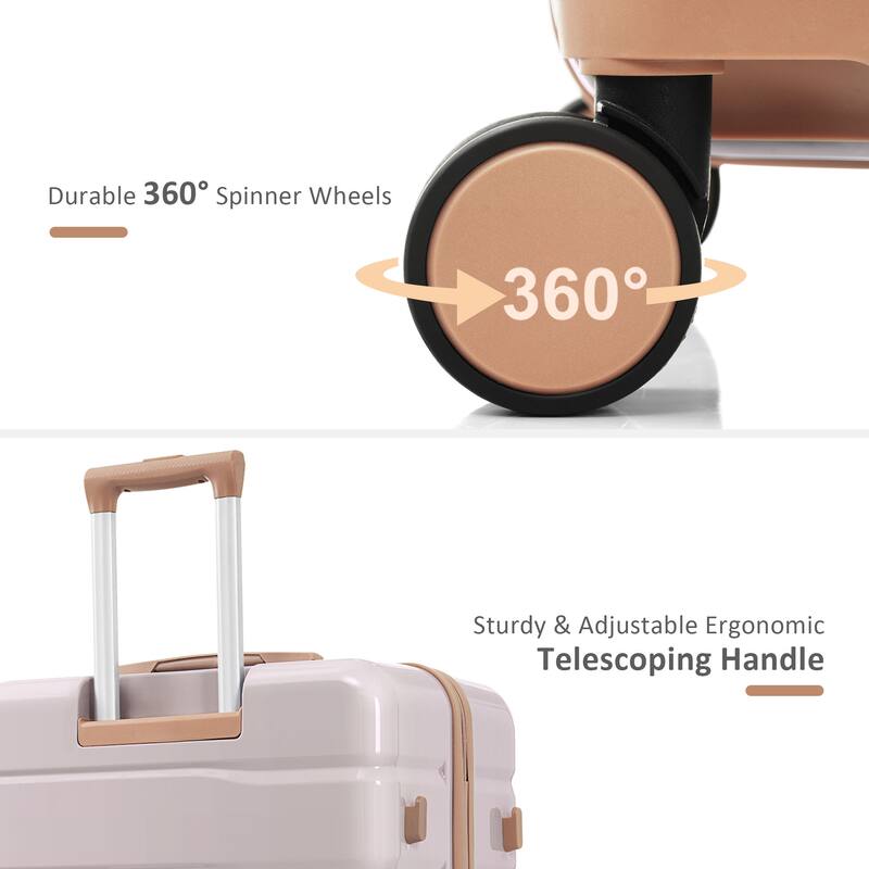 3-Piece TSA Lock Travel Luggage Set by Harper&Bright Designs