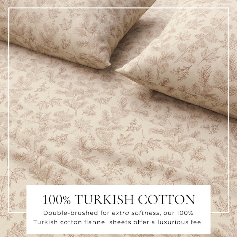 Linery & Co. Ultra-Soft Turkish Cotton Flannel Lodge Print Sheet Set