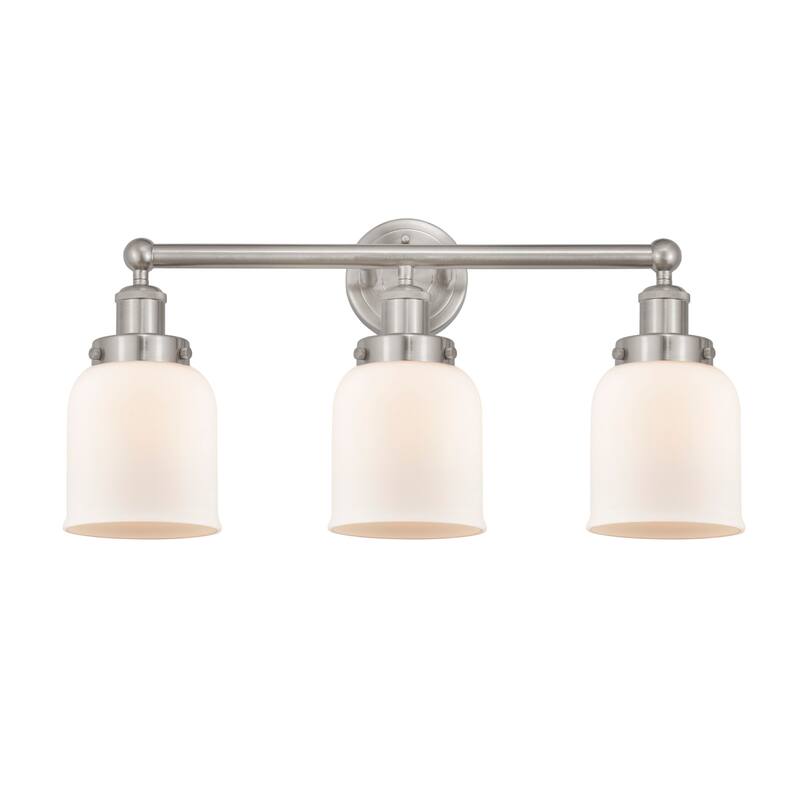 Innovations Lighting 616-3W-10-25 Bell Vanity Bell 3 Light 25" Wide - Brushed Satin Nickel / Matte White