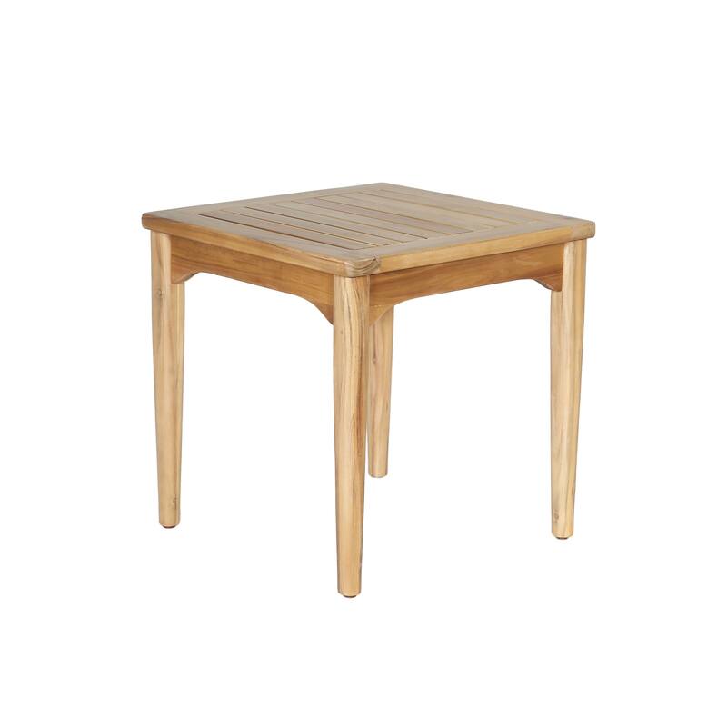Gus Outdoor Acacia Wood Side Table