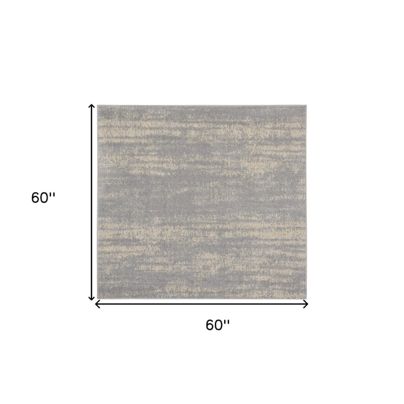 HomeRoots Abstract Contemporary Square Outdoor Rug - 5' Square