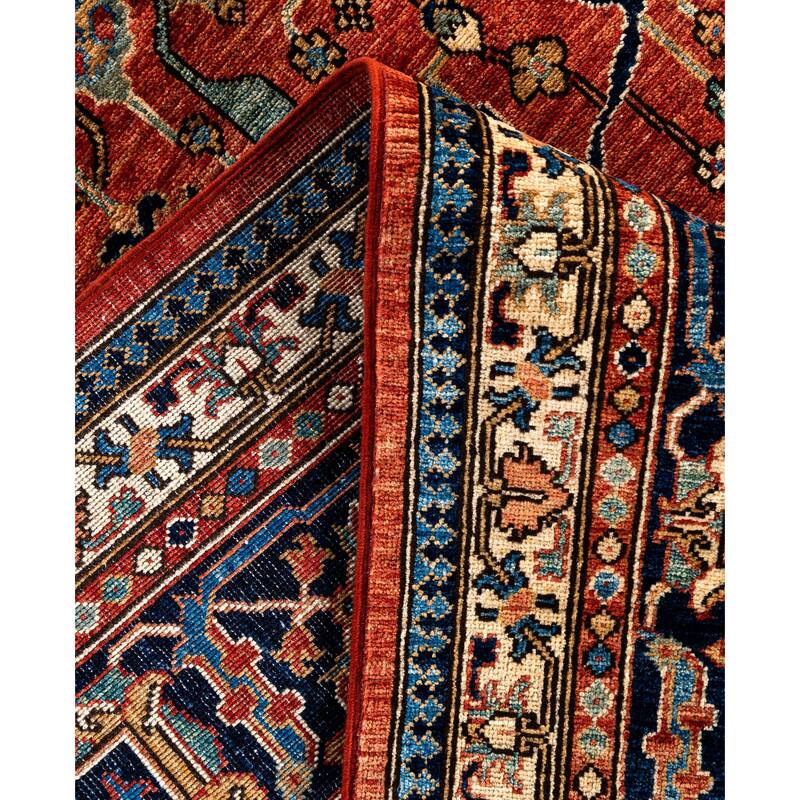 Serapi One-of-a-Kind Hand-Knotted Area Rug - Red - 10' 0" x 13' 9"