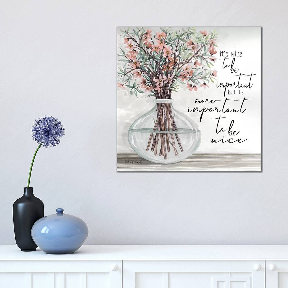 iCanvas "It's Important to be Nice" by Cindy Jacobs Canvas Print