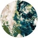 preview thumbnail 23 of 41, SAFAVIEH Glacier Keesha Modern Abstract Rug 5'3" x 5'3" Round - Navy/Green - Round