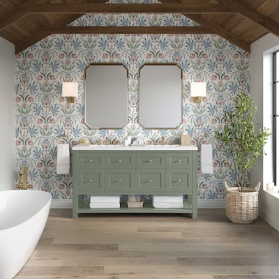 Breckenridge 60" Double Vanity, Smokey Celadon - 60D
