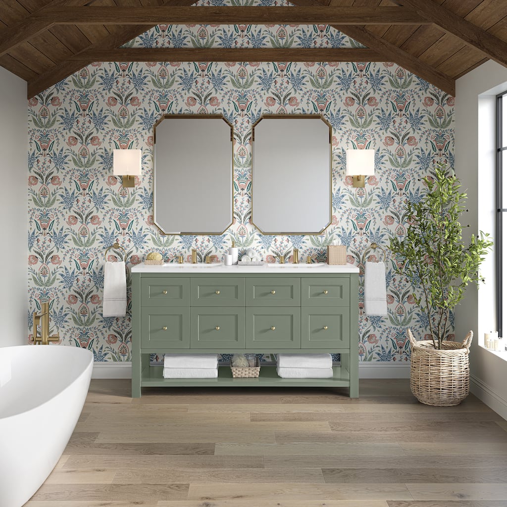 Breckenridge 60" Double Vanity, Smokey Celadon - 60D