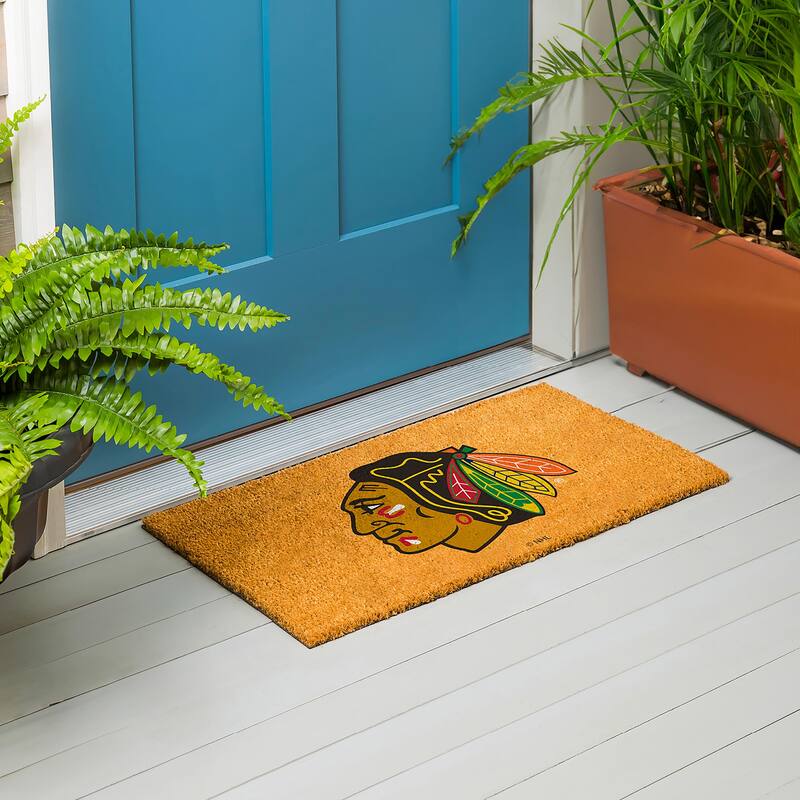 Chicago Blackhawks Full Color Indoor/Outdoor Coir Mat - 28" x 16"