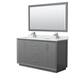 Option Dark Gray, Nickel Trim, Carrara Marble Top