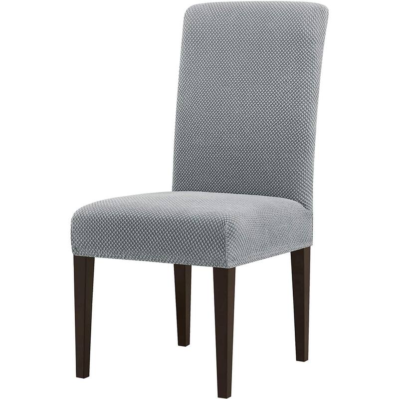 Subrtex 2 PCS Stretch Dining Chair Slipcover Textured Grain Cover