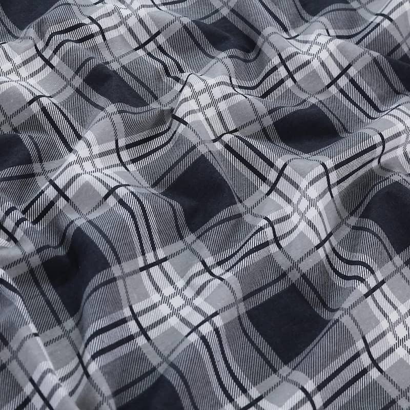 Feather & Stitch Cotton Flannel Sheets Set 4 Piece Bed Sheets Heavy Weight Bedding