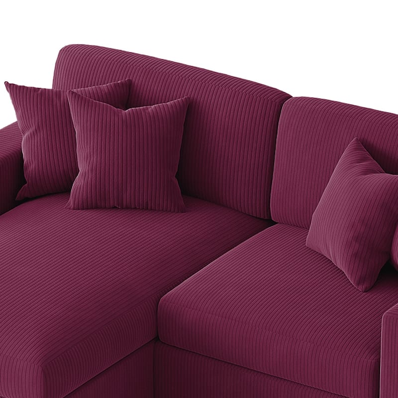 Oversized L-shaped Modular Sectional Sofa with Chaise Lounge