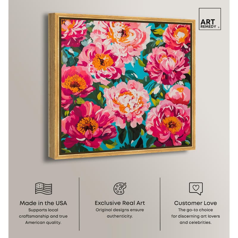 Maximalist Bloom Canvas by Art Remedy