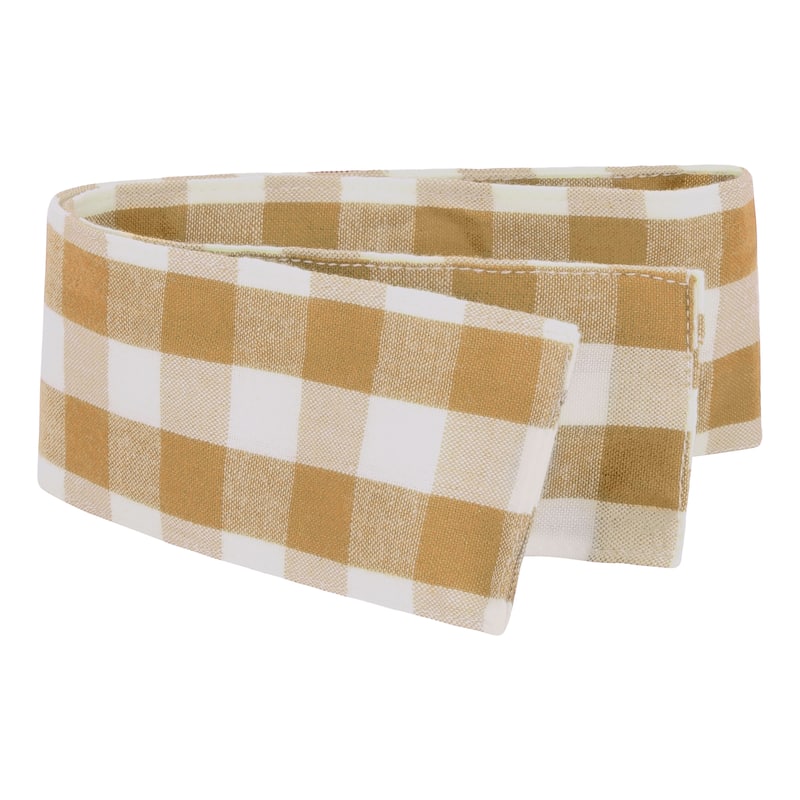 Checkmate Cotton Rod Pocket Tailored Curtain Pair w/Tiebacks or Tailored Valance