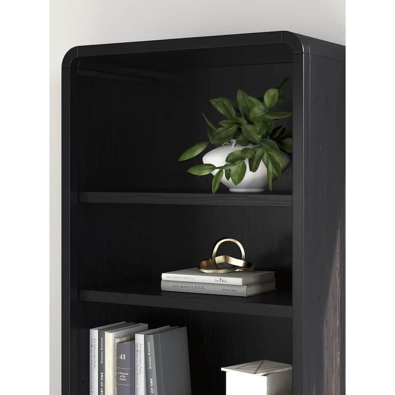 Signature Design by Ashley Rowanbeck Black 72" Bookcase - 30.25" W x 16" D x 72" H