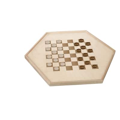 Wood Double-Sider Checker Gameboard