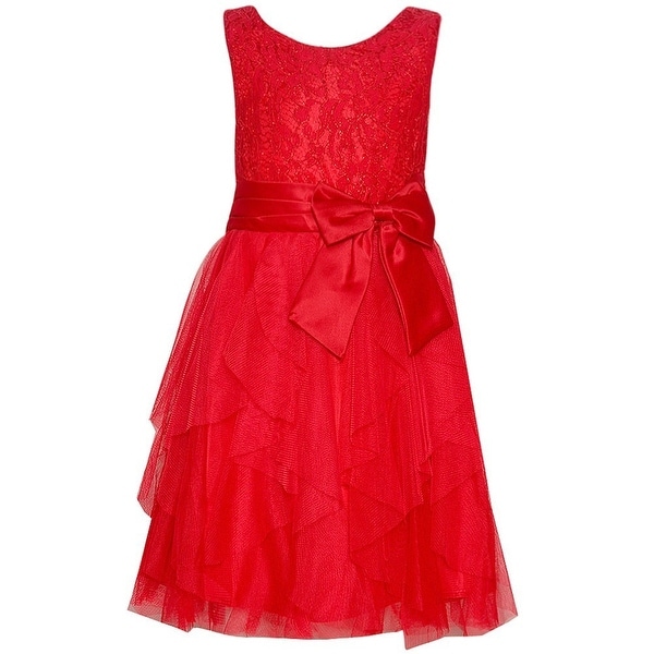 rare editions red lace dress