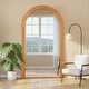 preview thumbnail 2 of 5, 43 in. W x 71 in. H Arched Solid Wood Framed Floor Mirror - 71"x43"