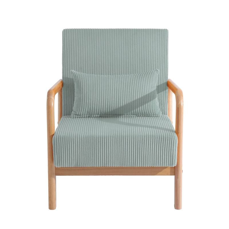 2 Set Upholstered Lounge Arm Chair with Pillow - Set of 2