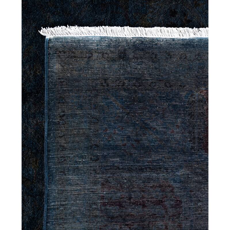 Overdyed One-of-a-Kind Hand-Knotted Area Rug - Black - 6' 1" x 8' 9"