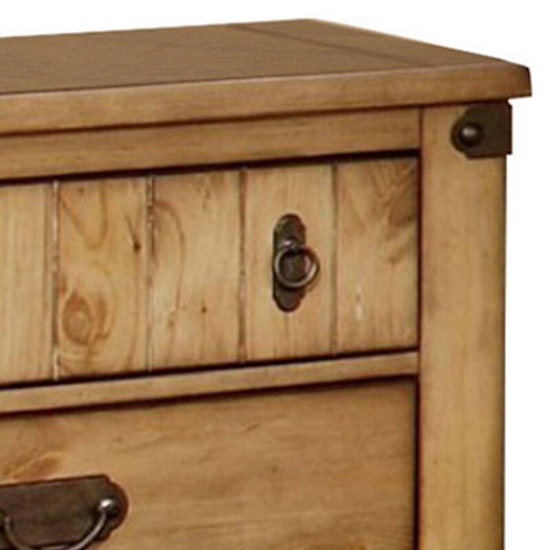 Brown 3 Drawer 29.25 in. W Nightstand with Sturdy Hardware and Ample Storage