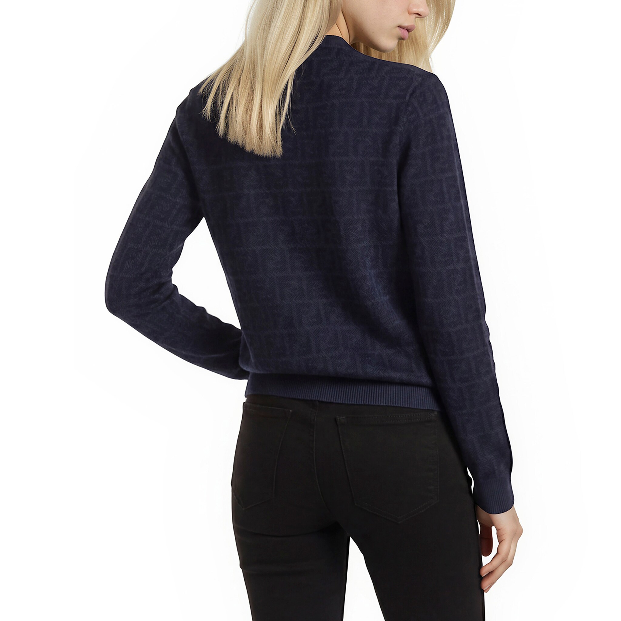 Fendi FF Wool Silk Cardigan - Overstock - 44130269
