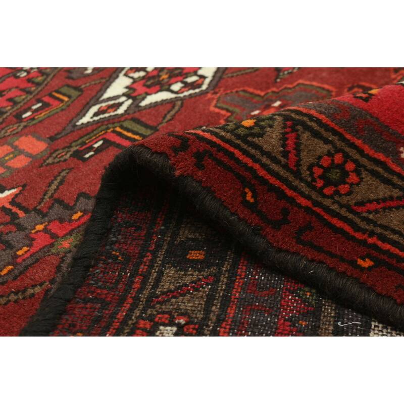ECARPETGALLERY Hand-knotted Andelz Dark Red Wool Rug - 3'4 x 4'10