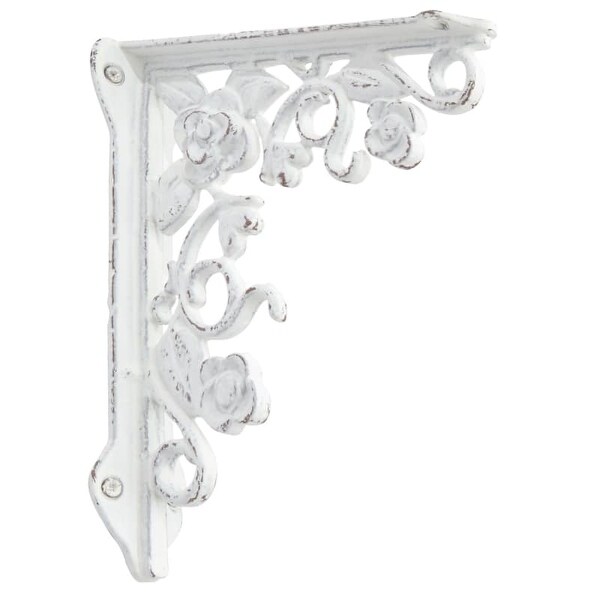 Shop Signature Hardware 922218 Daisies 7-1/4" Cast Iron Shelf Bracket - N/A - Free Shipping On ...
