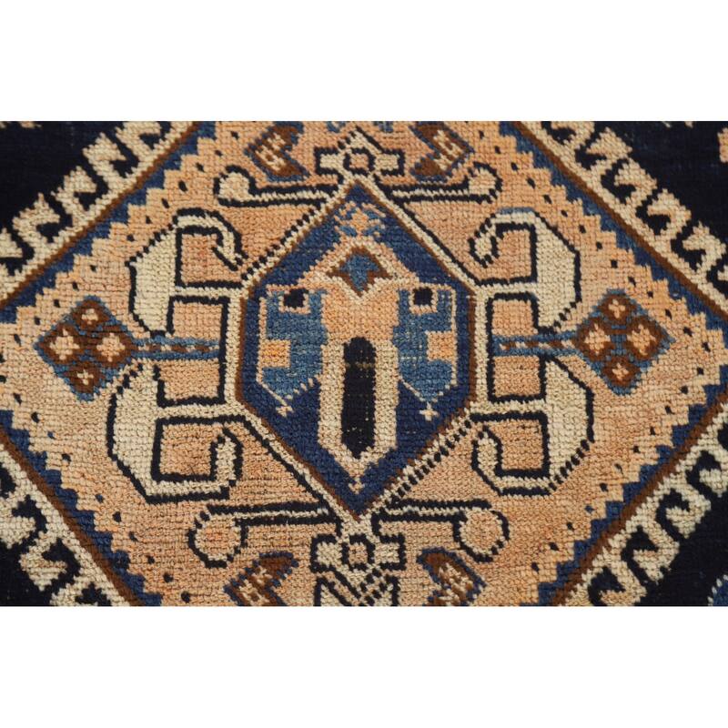 Tribal Qashqai Persian Antique Area Rug Handmade Wool Carpet - 3'6"x 7'9"
