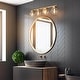 preview thumbnail 4 of 20, Cionar Mid-century Modern Gold Bathroom Vanity Light Globe Wall Sconce with Clear Glass Shades