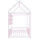 preview thumbnail 7 of 61, Metal House Bed Frame Kids Montessori Bed Floor Bed with Fence and Shelves for Kids Girls Boys