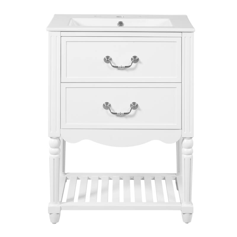 24'' Bathroom Vanity with Ceramic Sink