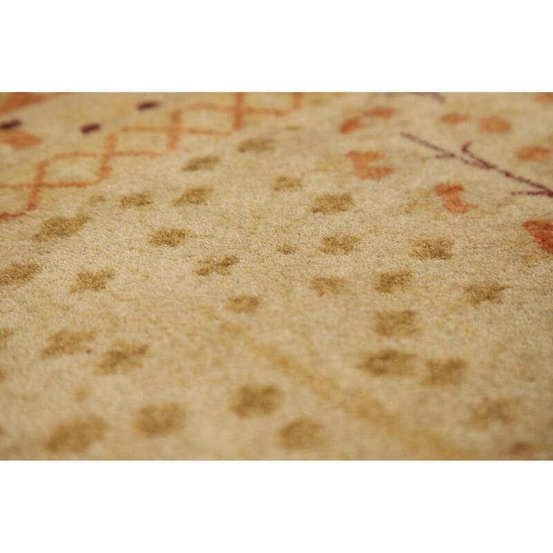 Floral Tabriz Oriental Large Rug Hand-Knotted Wool Carpet - 12'2"x 17'10"