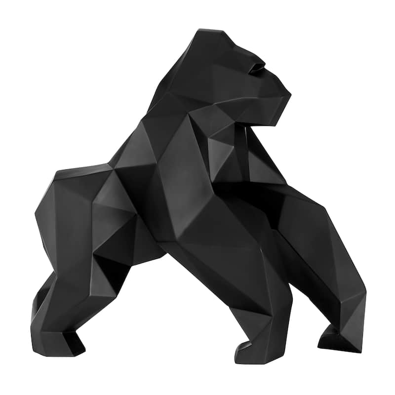 Geometric Ape Resin Sculpture - N/A
