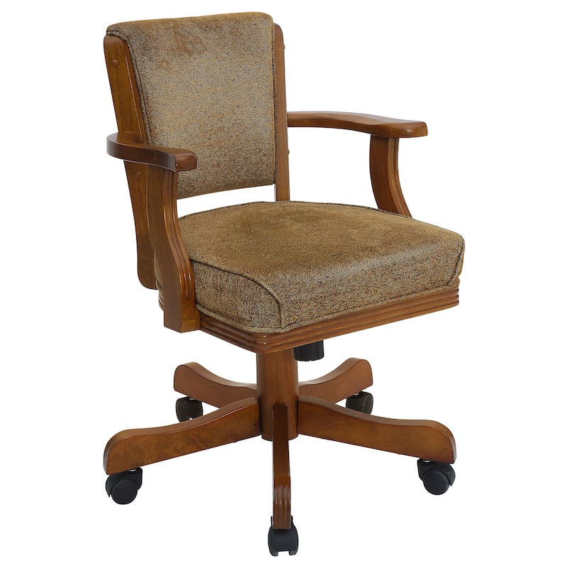 Mitchell Upholstered Swivel Dining and Game Chair Amber