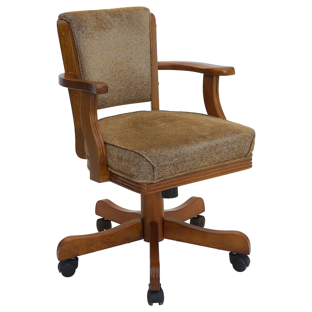 Mitchell Upholstered Swivel Dining and Game Chair Amber