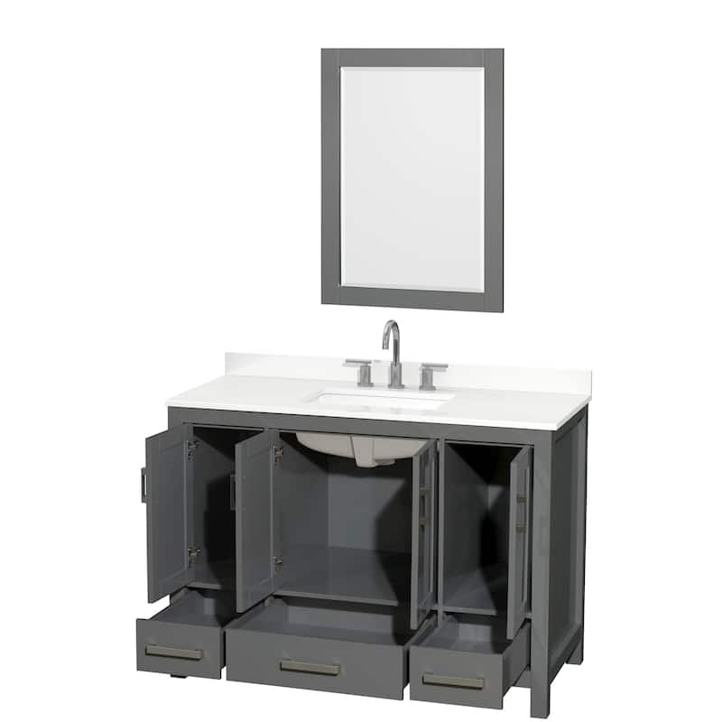Wyndham Collection WCS141448S-QTZ-US3M24 Sheffield 48" Free Standing