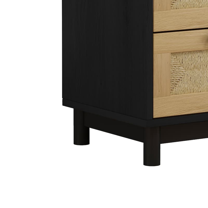 Drawers Storage Cabinet Rope Woven Drawer