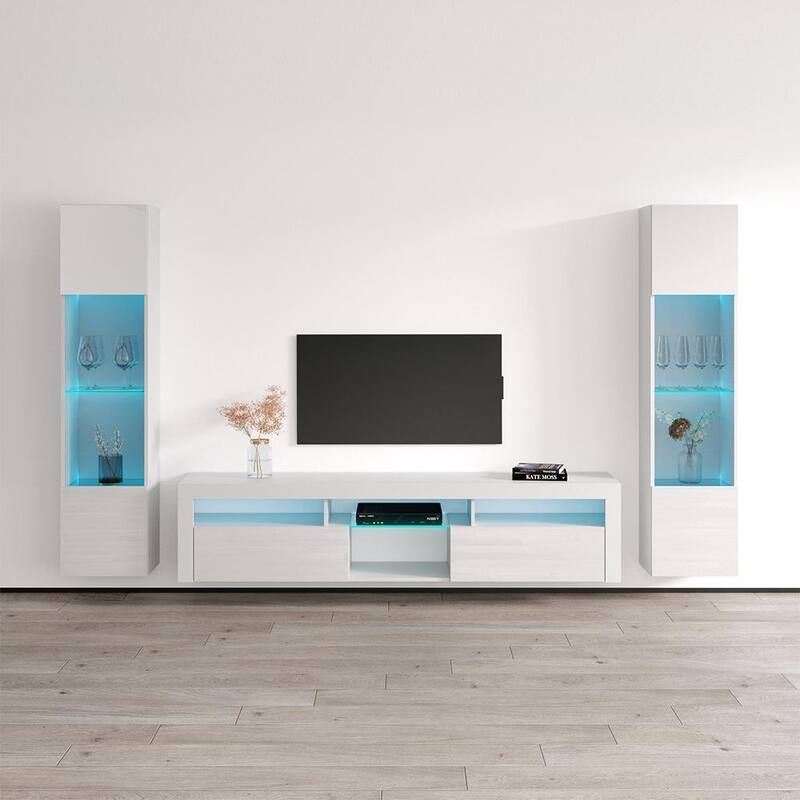 Bari 200 Floating Entertainment Center - 42 - White