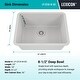 preview thumbnail 5 of 8, 23 Inch Lexicon Platinum Quartz Composite Drop-in Undermount Single Bowl Galaxy White Kitchen Sink LP-2318-W-SO