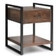 preview thumbnail 14 of 18, WYNDENHALL Lawson SOLID MANGO WOOD and Metal 20 inch Wide Rectangle Modern Industrial End Side Table - 19.7 W x 22 D x 25.6 H