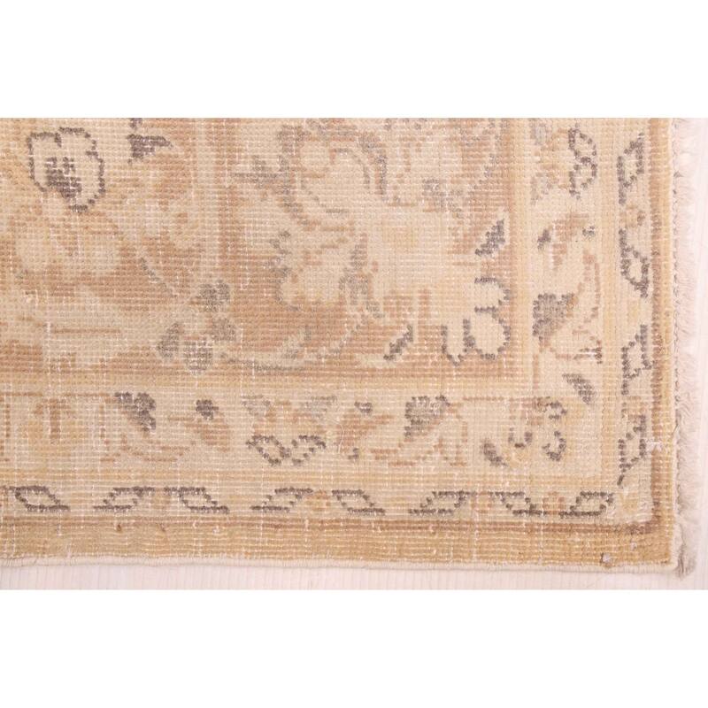 ECARPETGALLERY Hand-knotted Antalya Vintage Beige Wool Rug - 7'7 x 10'10