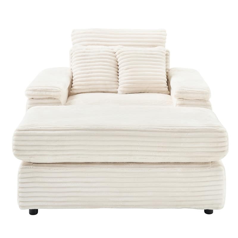 Corduroy Single Sofa+Ottoman, Cup Seats and No Cup Seats