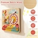 preview thumbnail 4 of 4, Wooden Toddler Calendar w/Clock & Seasons for Fine Motor Skills - Multi-Color