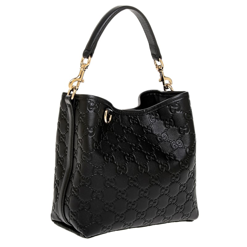 Gucci GG Emblem Small Bucket Bag