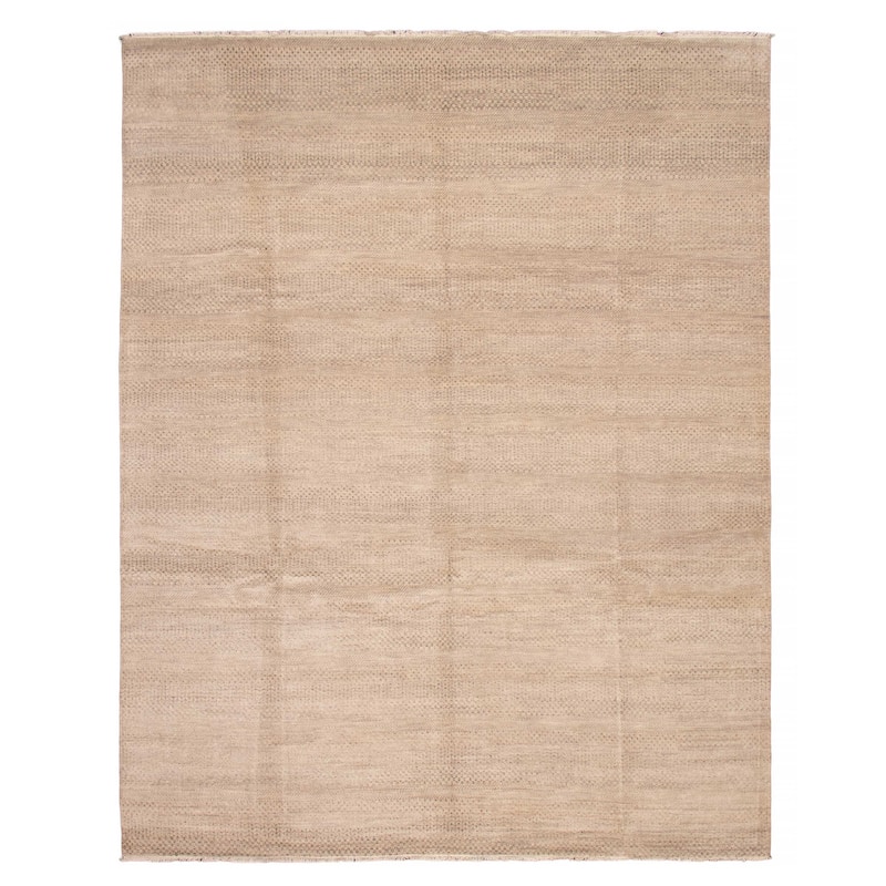 ECARPETGALLERY Hand-knotted Silk Shadow Beige Silk, Wool Rug - 11'9 x 15'2 - Beige - 11'9 x 15'2