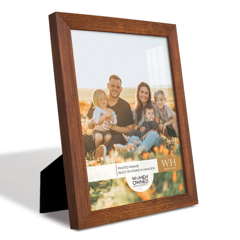 4 Piece Set Solid Wood Picture Frame - Brown - 8x10